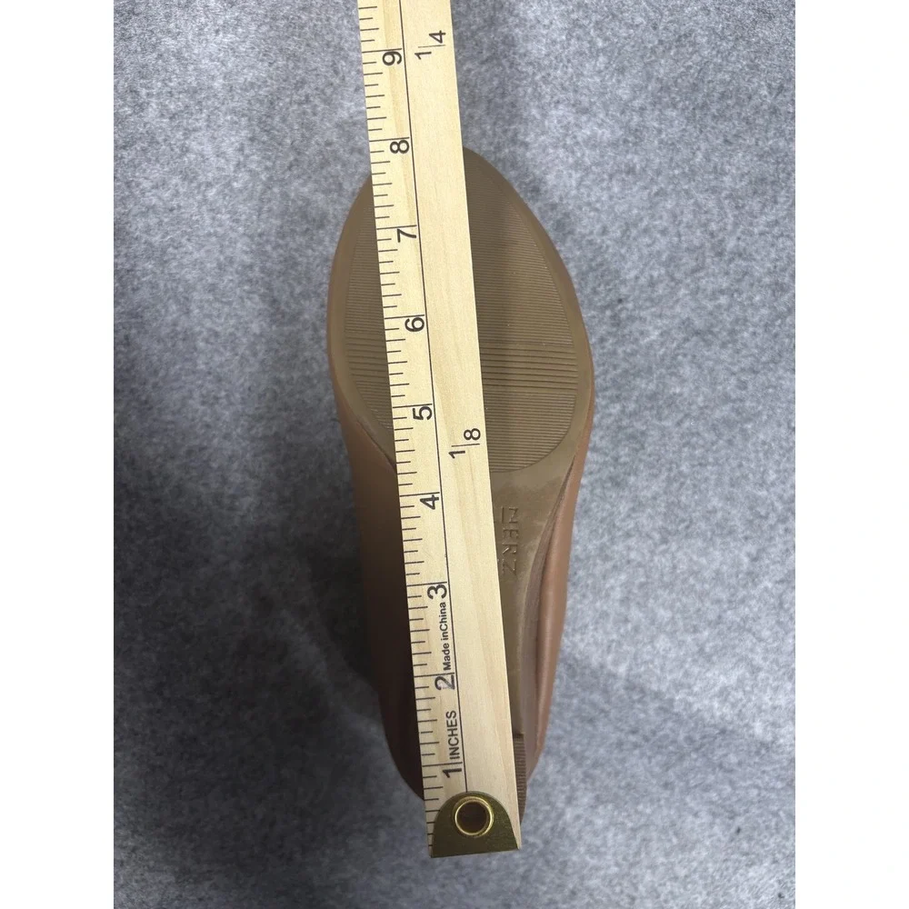 Naturalizer Round Toe Wedge Pumps 8.5 M Tan Leather Comfort Office Shoe‎